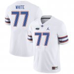 Men's Florida Gators #77 Ethan White NCAA Jordan Brand White Authentic Stitched College Football Jersey KFC6262KX